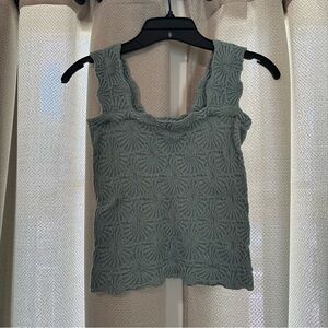 Chic Textured Women's Tank Top in Sage